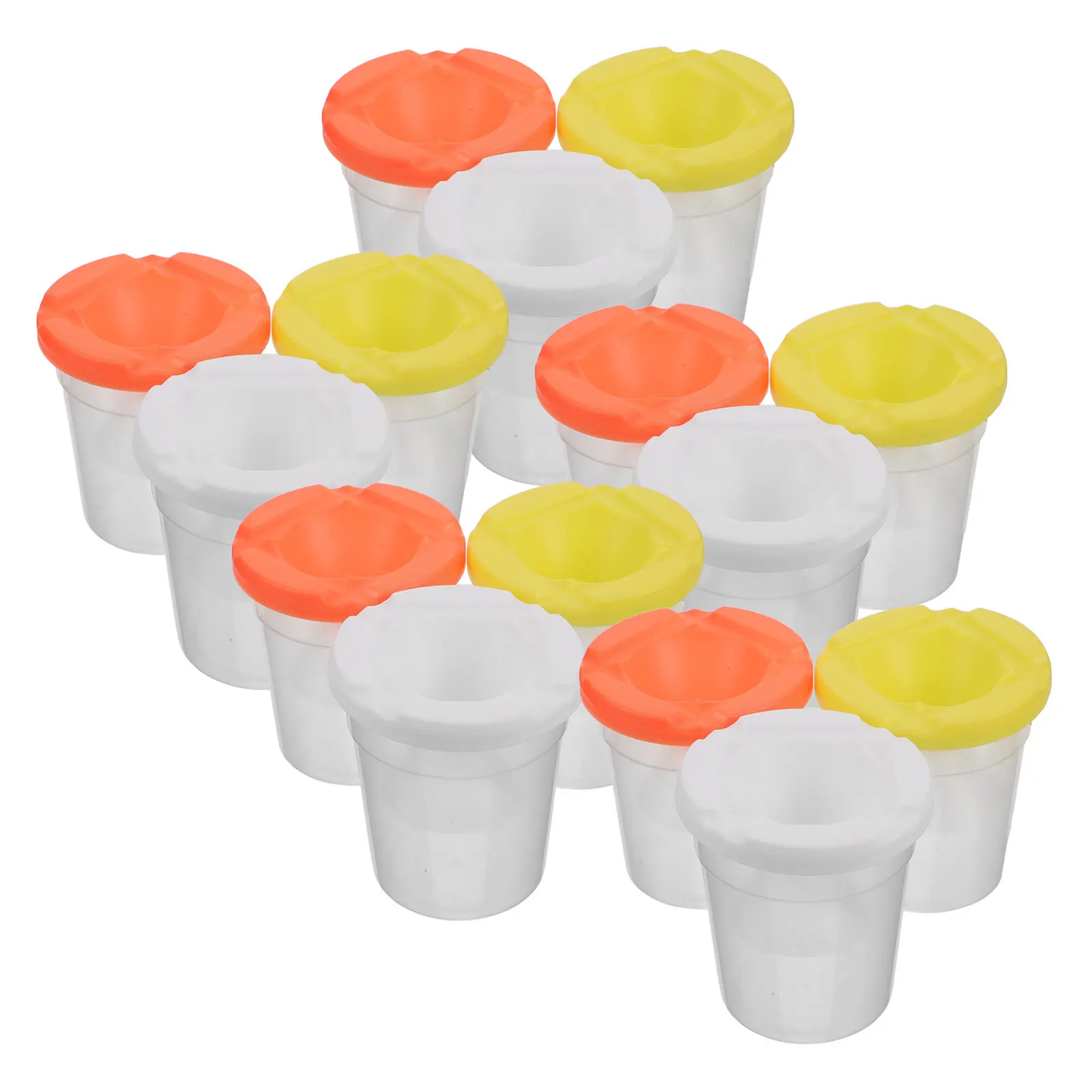 15Pcs No Spill Paint Cups for with Lids Reusable Transparent Plastic Paint Brush Rinse Cup Classroom Arts Crafts Supplies
15Pcs No Spill Paint Cups for with Lids Reusable Transparent Plastic Paint Brush Rinse Cup Classroom Arts Crafts Supplies