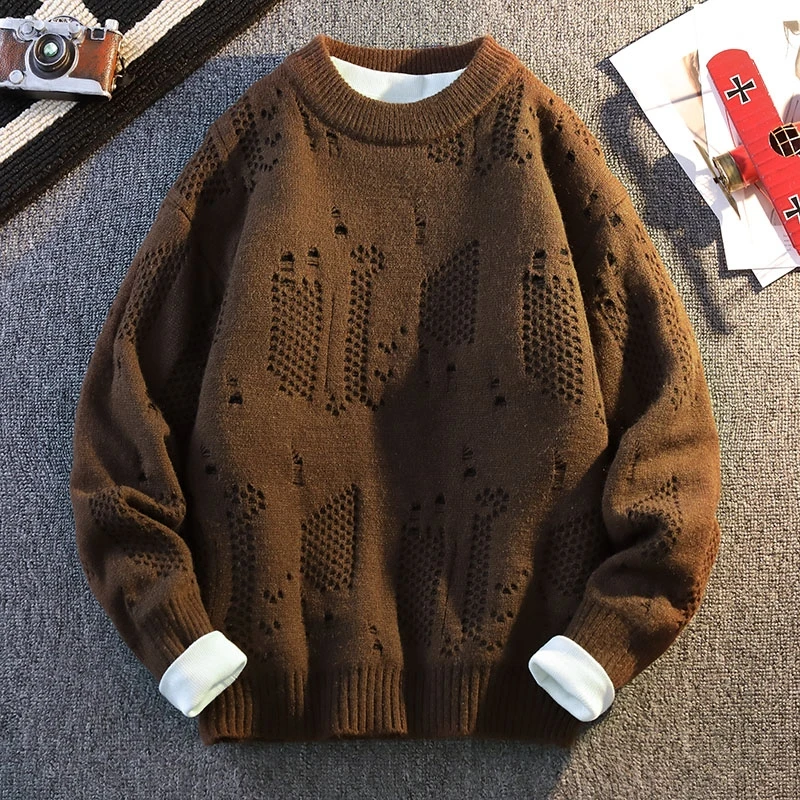Winter Men Vintage Twist Sweater Round Neck Solid Color Male Fit Knitted Pullover Loose Harajuku Mens Retro Sweaters Multicolors
Winter Men Vintage Twist Sweater Round Neck Solid Color Male Fit Knitted Pullover Loose Harajuku Mens Retro Sweaters Multicolors