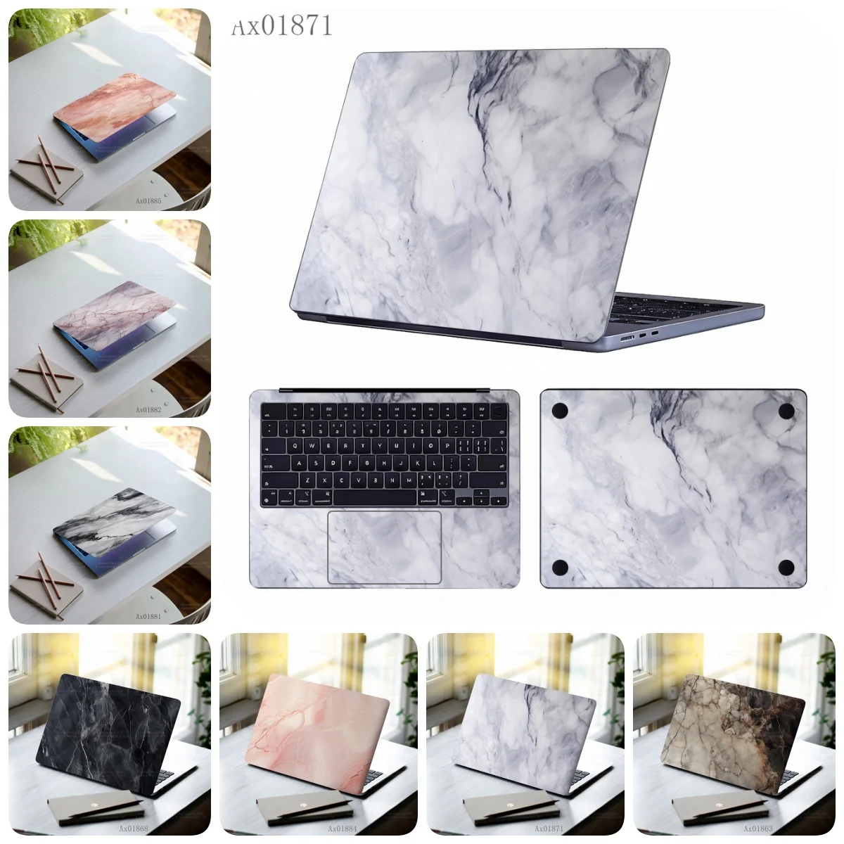 2 шт. светло-серые мраморные наклейки-скины для ноутбуков MacBook, водонепроницаемые, для клавиатуры ПК, декоративные
2 шт. светло-серые мраморные наклейки-скины для ноутбуков MacBook, водонепроницаемые, для клавиатуры ПК, декоративные