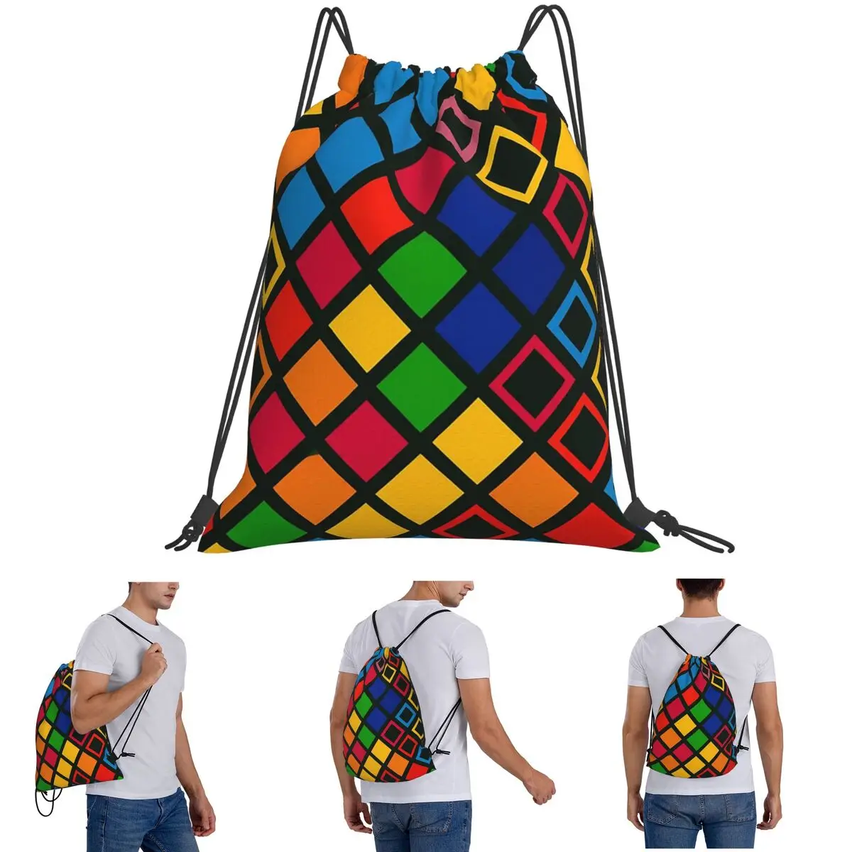 Squared Spectrum Diamond Dance Backpacks Multi-function Drawstring Bags Shoes Bag Book Bags for Man Woman School
Squared Spectrum Diamond Dance Backpacks Multi-function Drawstring Bags Shoes Bag Book Bags for Man Woman School