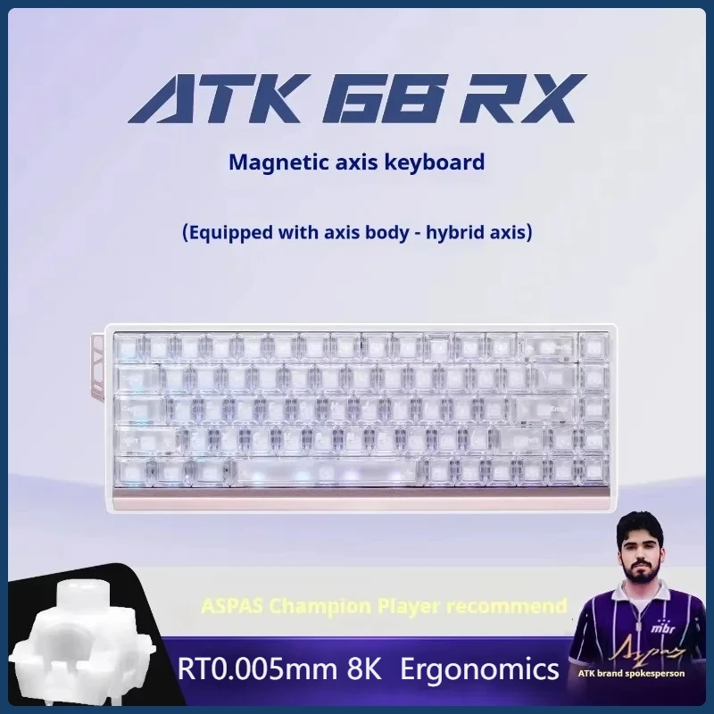 ATK 68RX Magnetic Mechanical Wired Keyboard RT0.005mm 8K Polling Rate Hot Swap Ergonomics E-sports Gaming Office Keyboard Custom
ATK 68RX Magnetic Mechanical Wired Keyboard RT0.005mm 8K Polling Rate Hot Swap Ergonomics E-sports Gaming Office Keyboard Custom