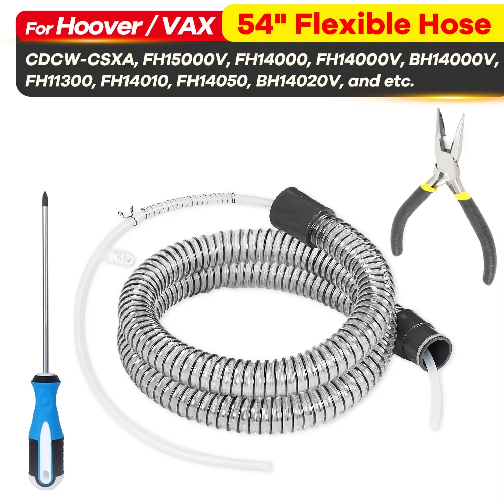 54" Extension Hose for Hoover CleanSlate & Vax Spotless, Long Flexible Tube for Vax / Hoover Carpet Cleaner Repair Parts
54" Extension Hose for Hoover CleanSlate & Vax Spotless, Long Flexible Tube for Vax / Hoover Carpet Cleaner Repair Parts