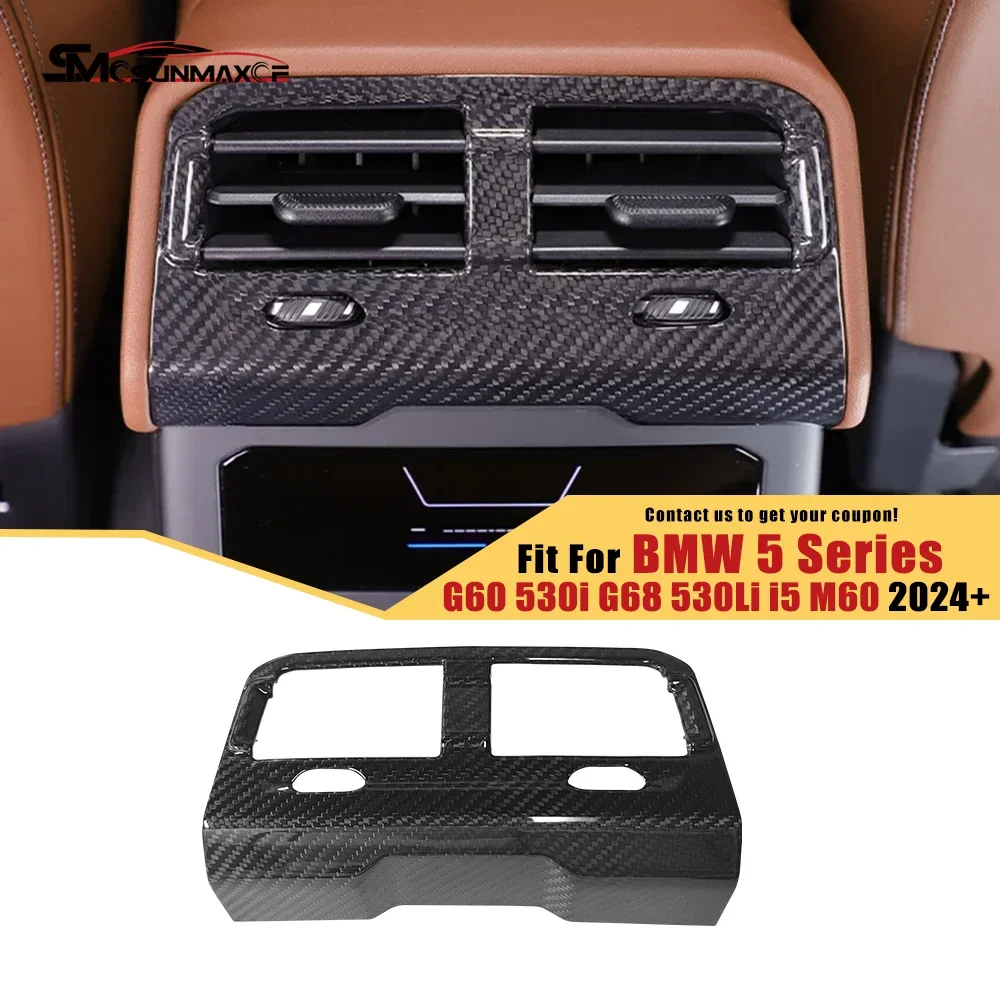 Carbon Fiber Interior Rear Air Vent Outlet Frame Cover Decoration Sticker Car Accessories For BMW 5 Series G60 G68 I5 M60 2024+
Carbon Fiber Interior Rear Air Vent Outlet Frame Cover Decoration Sticker Car Accessories For BMW 5 Series G60 G68 I5 M60 2024+