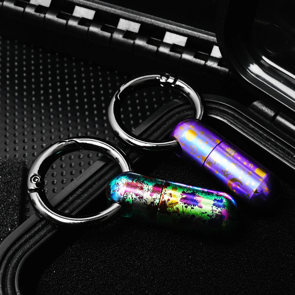 Mini Portable Pillbox Ti Alloy Keychain Pill Box Cases Waterproof Pill Fob Case For Camping Hiking Travel Storage Container
Mini Portable Pillbox Ti Alloy Keychain Pill Box Cases Waterproof Pill Fob Case For Camping Hiking Travel Storage Container