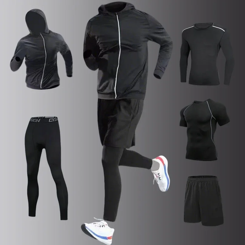 Комплект спортивной одежды для фитнеса, мужская быстросохнущая одежда, профессиональная подготовка, утренний бег, езда на велосипеде на открытом воздухе
Комплект спортивной одежды для фитнеса, мужская быстросохнущая одежда, профессиональная подготовка, утренний бег, езда на велосипеде на открытом воздухе