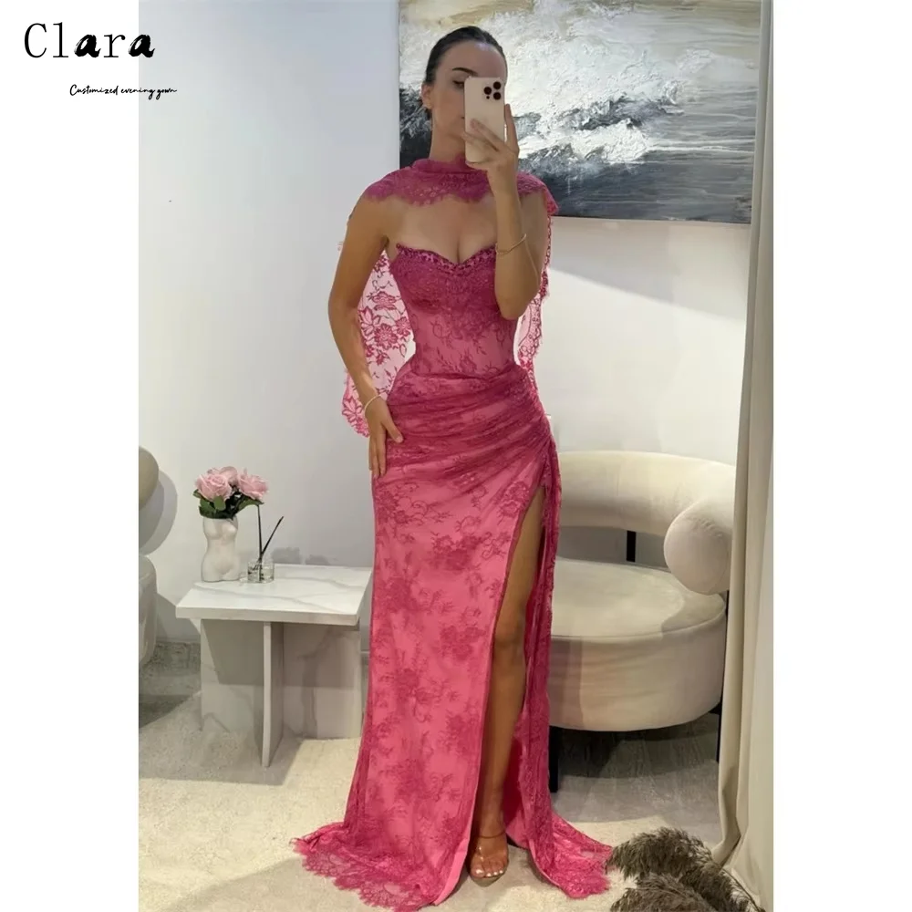 Clara Custom Red Lace Fishtail Sleeveless Luxurious Women's Evening Dresses for Events Prom Luxury Dresses Dress Party Elegant
Clara Custom Red Lace Fishtail Sleeveless Luxurious Women's Evening Dresses for Events Prom Luxury Dresses Dress Party Elegant