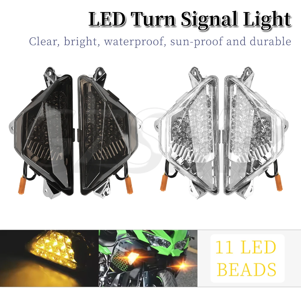 Fit for KAWASAKI NINJA 250 300 400 650 1000/SX ZX6R Z1000SX Motorcycle Flasher Light Front LED Turn Signal Indicator
Fit for KAWASAKI NINJA 250 300 400 650 1000/SX ZX6R Z1000SX Motorcycle Flasher Light Front LED Turn Signal Indicator