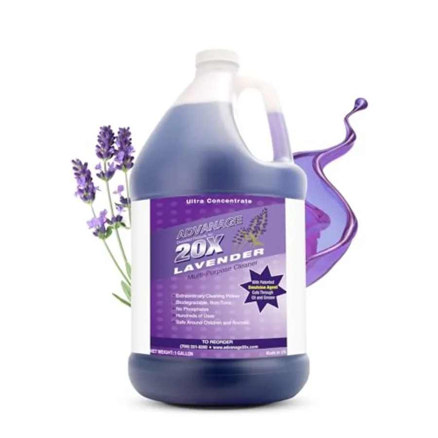 All Purpose Cleaner Concentrate - 20X The Wonder Cleaner Lavender for All Surfaces Around Bathroom, Kitchen, Oil and Grease, Mu
All Purpose Cleaner Concentrate - 20X The Wonder Cleaner Lavender for All Surfaces Around Bathroom, Kitchen, Oil and Grease, Mu