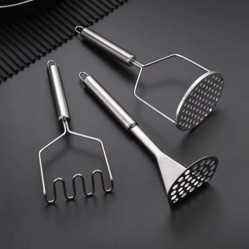 Stainless Steel Potato Masher Manual Fruit Vegetable Pressure Mud Machine Kitchen Children Food Crusher Complementary Gadget
Stainless Steel Potato Masher Manual Fruit Vegetable Pressure Mud Machine Kitchen Children Food Crusher Complementary Gadget