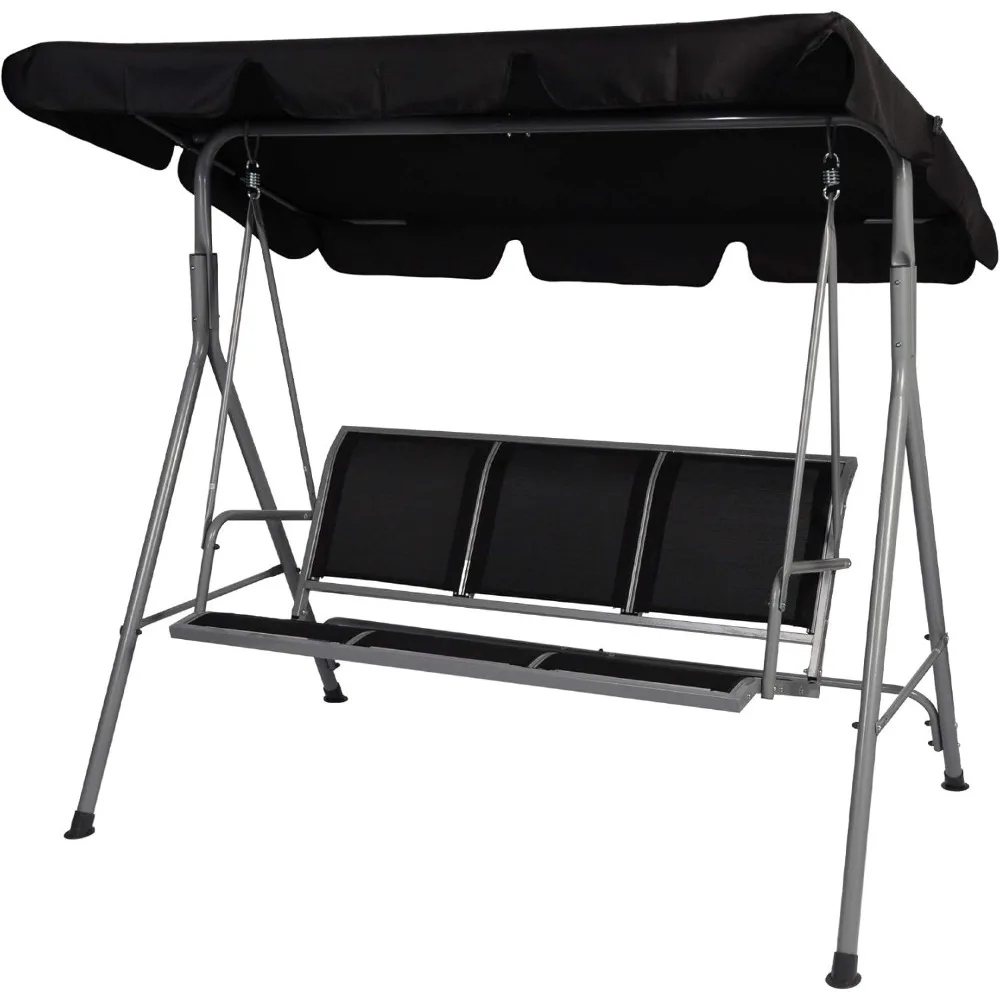 3 Person Patio Swing with Convertible Canopy-Weather Resistant Frame and Breathable Seat, Comfy Outdoor Swing Chair Bench
3 Person Patio Swing with Convertible Canopy-Weather Resistant Frame and Breathable Seat, Comfy Outdoor Swing Chair Bench