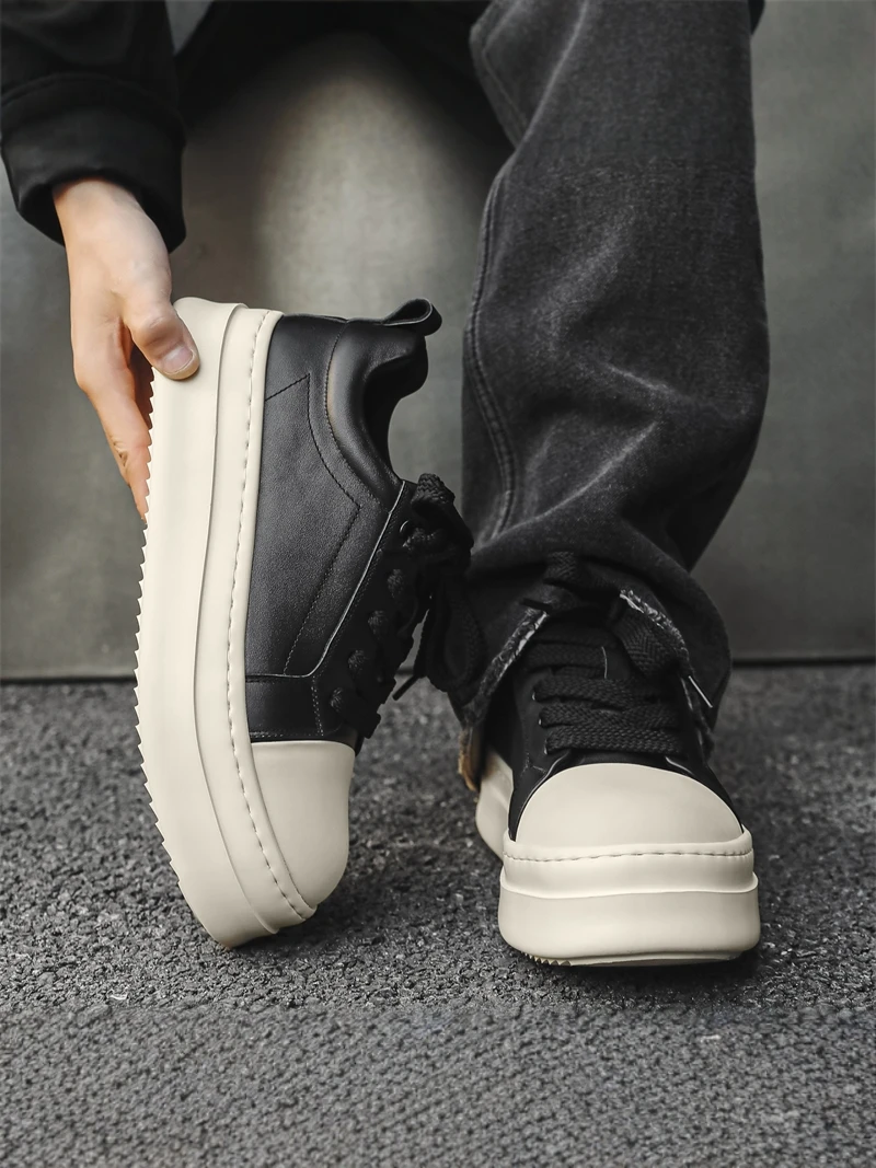 Men's Casual Leather Shoes Anti-Slip Thick Bottom Trendy Outdoor Work Leisure Heightening Board Shoes Comfortable Sprin...
Men's Casual Leather Shoes Anti-Slip Thick Bottom Trendy Outdoor Work Leisure Heightening Board Shoes Comfortable Sprin...