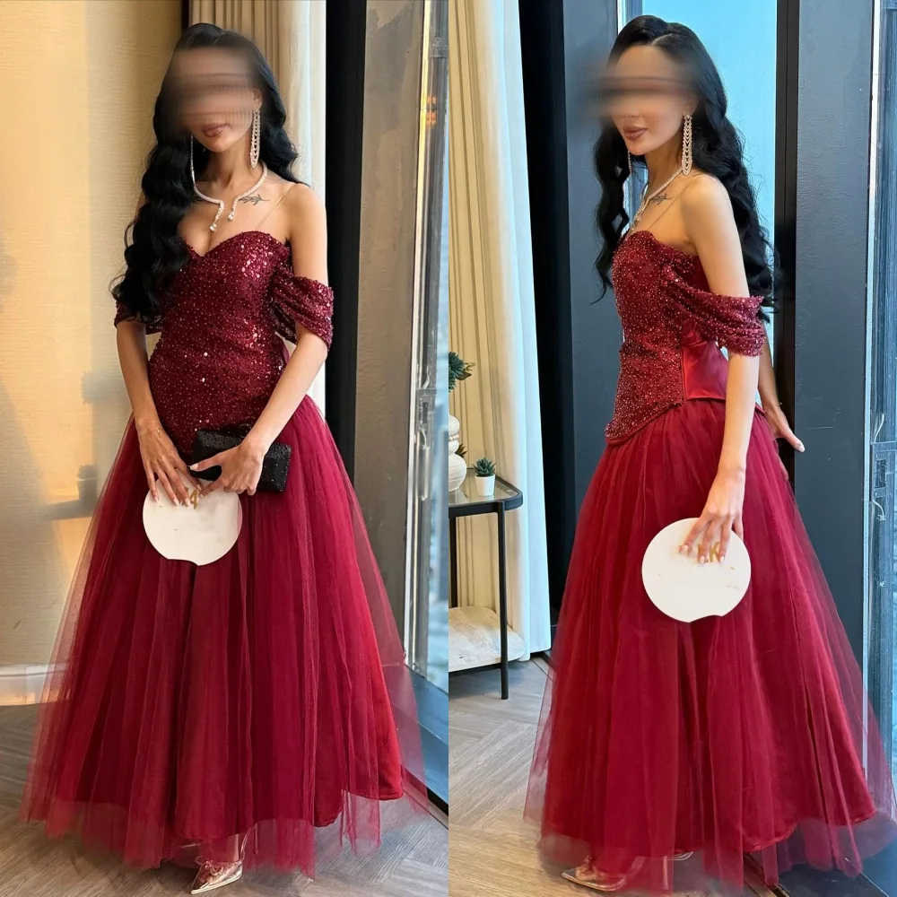 Customized Intricate Matching Tulle Beading Sequined A-line Off-the-shoulder Midi Dresses Bespoke Occasion Dresses High Quality
Customized Intricate Matching Tulle Beading Sequined A-line Off-the-shoulder Midi Dresses Bespoke Occasion Dresses High Quality