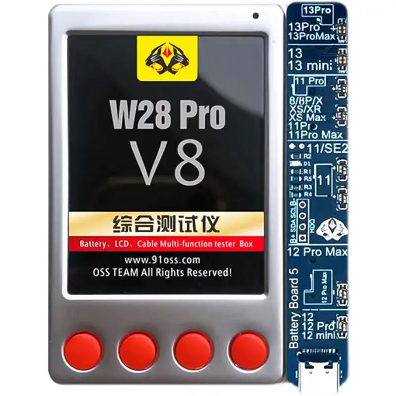 OSS W28 Pro V8 Screen Battery True Tone Repair Programmer For iPhone iPad Andorid Phone Battery Vibration EEProm Repair Tester
OSS W28 Pro V8 Screen Battery True Tone Repair Programmer For iPhone iPad Andorid Phone Battery Vibration EEProm Repair Tester
