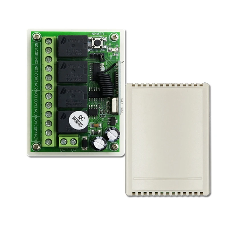 433Mhz 12V 24V Relay Module Receiver DC 6-30V RF Wireless Remote Control Switch For Garage Light/Access Control DIY
433Mhz 12V 24V Relay Module Receiver DC 6-30V RF Wireless Remote Control Switch For Garage Light/Access Control DIY