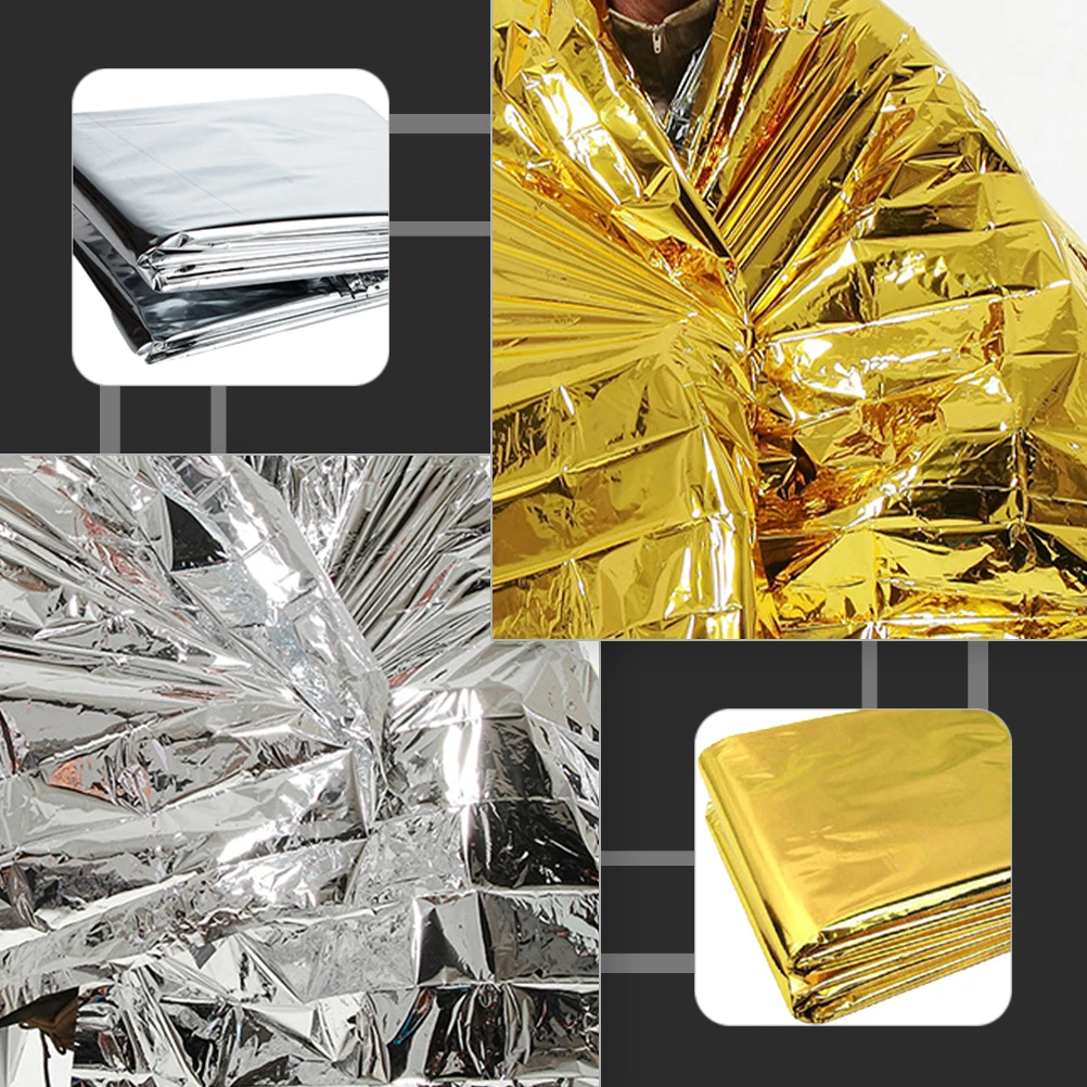 4pcs Insulation Thermal Blankets Camping Emergency Foil Heat Silver Lightweight Foldable Survival Warm First Aid Outdoor Safety
4pcs Insulation Thermal Blankets Camping Emergency Foil Heat Silver Lightweight Foldable Survival Warm First Aid Outdoor Safety