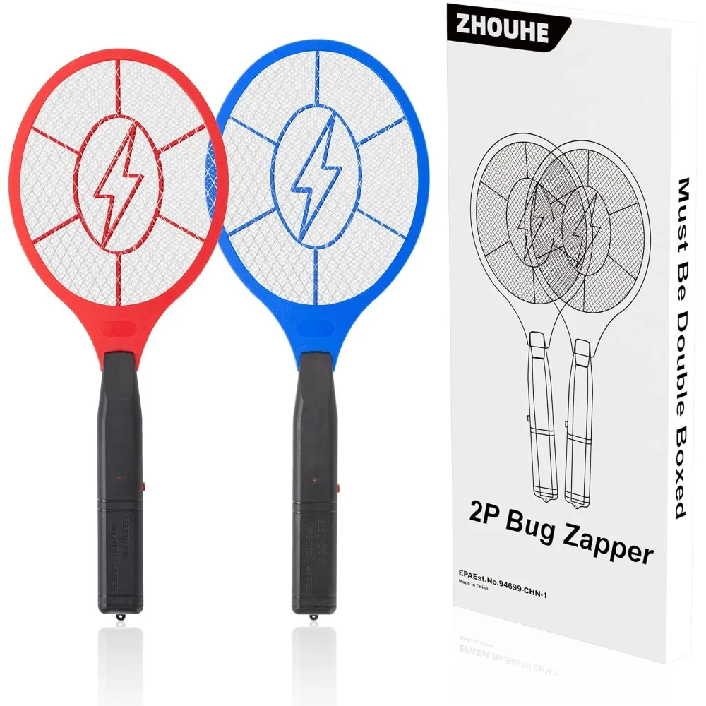 Rechargeable Dual Handle Fly Swatter Set Indoor Outdoor Safe Mesh Bug Zapper for Mosquitoes Flies
Rechargeable Dual Handle Fly Swatter Set Indoor Outdoor Safe Mesh Bug Zapper for Mosquitoes Flies