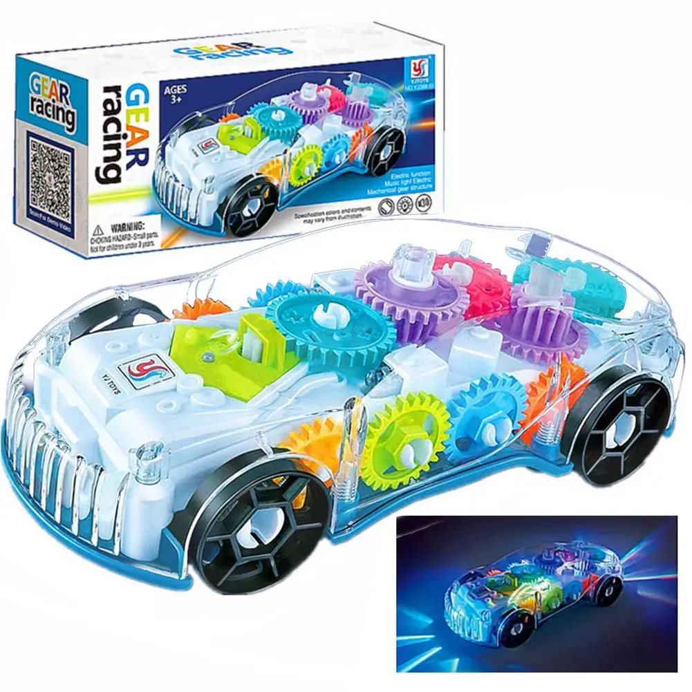 Electric Universal Flashing Racing Car, Transparent Gear Design with Colorful LED Lights and Music, Kids Early Education Toy
Electric Universal Flashing Racing Car, Transparent Gear Design with Colorful LED Lights and Music, Kids Early Education Toy