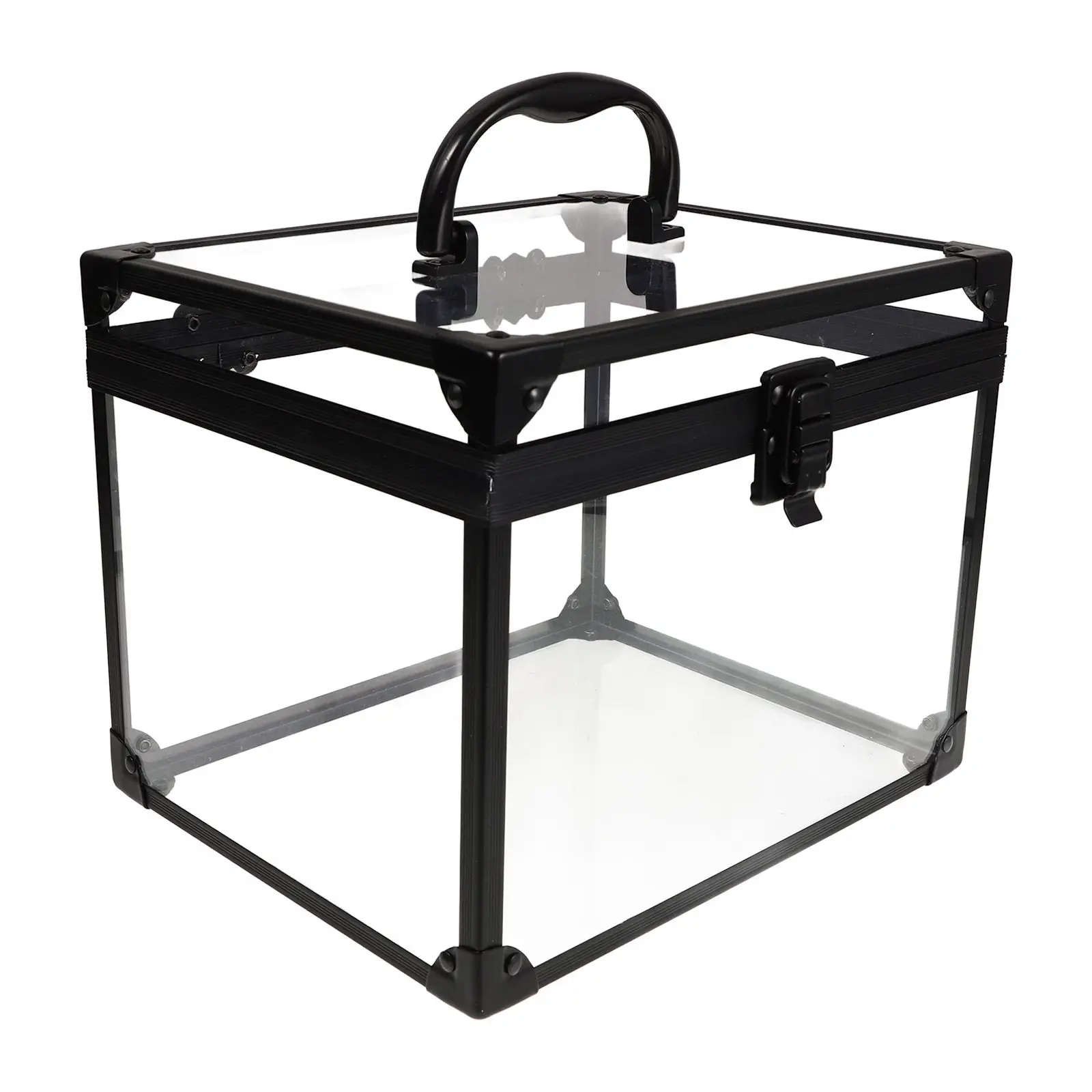 Portable Transparent Makeup Storage Box Lockable Jewelry Organizer Travel Display Case Clear Crown Box Padlock Keys
Portable Transparent Makeup Storage Box Lockable Jewelry Organizer Travel Display Case Clear Crown Box Padlock Keys