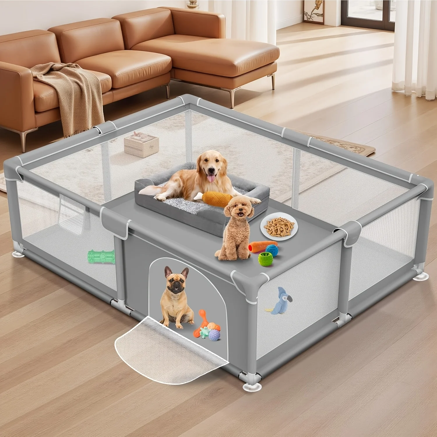 47*47 Inches Puppy Playpen with Gate, Dog Playpen for Puppies Or Small Dogs, Sturdy Safety Dog Fence Pet Playpen with Thickened
47*47 Inches Puppy Playpen with Gate, Dog Playpen for Puppies Or Small Dogs, Sturdy Safety Dog Fence Pet Playpen with Thickened