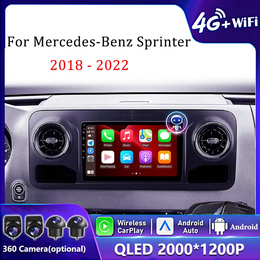 Android Auto Carplay For Mercedes Benz Sprinter Spinway W907 2018 - 2021 Car Radio GPS Navigation Multimedia Video Player Tools
Android Auto Carplay For Mercedes Benz Sprinter Spinway W907 2018 - 2021 Car Radio GPS Navigation Multimedia Video Player Tools