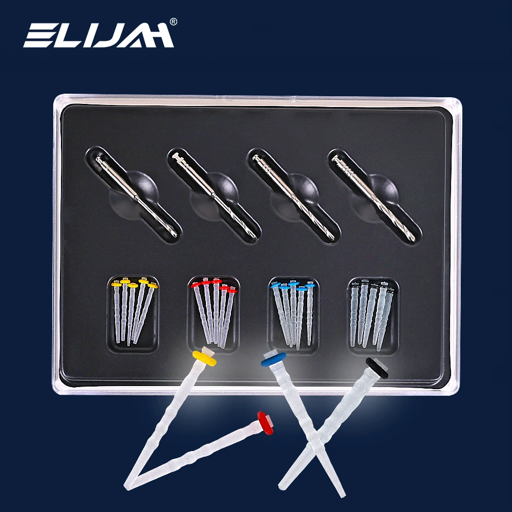 ELIJAH 20Pcs/Box Fiber Post Dental Screw Thread Drills 1.2/1.4/1.6/1.8mm Quartz Glass Pile Kit Root Canal Restorative Materials
ELIJAH 20Pcs/Box Fiber Post Dental Screw Thread Drills 1.2/1.4/1.6/1.8mm Quartz Glass Pile Kit Root Canal Restorative Materials