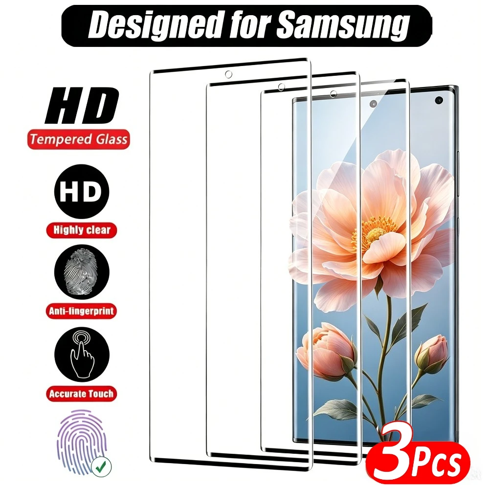 3Pcs Tempered Glass HD Full Cover for Samsung Galaxy S26 S25 S24 Ultra S23 S21 S22 Plus S25 S24 FE Anti-Scratch Screen Protector
3Pcs Tempered Glass HD Full Cover for Samsung Galaxy S26 S25 S24 Ultra S23 S21 S22 Plus S25 S24 FE Anti-Scratch Screen Protector