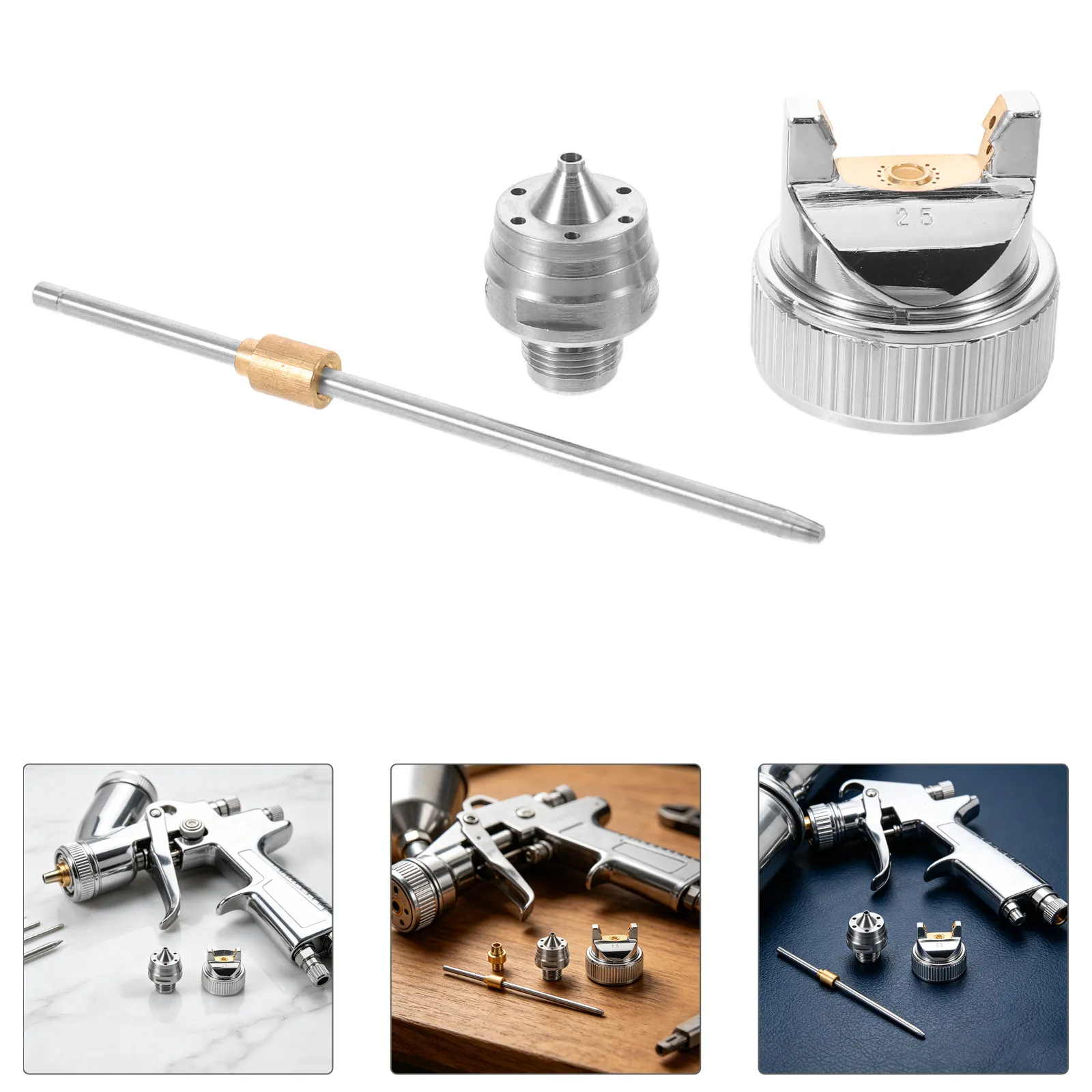 1Set Spray Gun Fluid Needle Nozzle Air Cap Kit 2.5mm Automotive Paint Sprayer Replacement Accessory for Car Auto Repair
1Set Spray Gun Fluid Needle Nozzle Air Cap Kit 2.5mm Automotive Paint Sprayer Replacement Accessory for Car Auto Repair