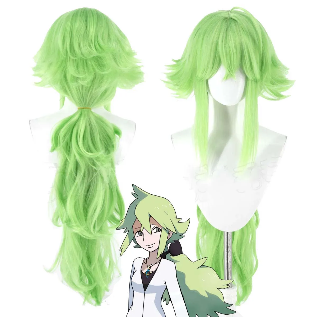 Women Anime Natural Harmonia Gropius N Cosplay Long Grass Green Heat Resistant hair Wig
Women Anime Natural Harmonia Gropius N Cosplay Long Grass Green Heat Resistant hair Wig