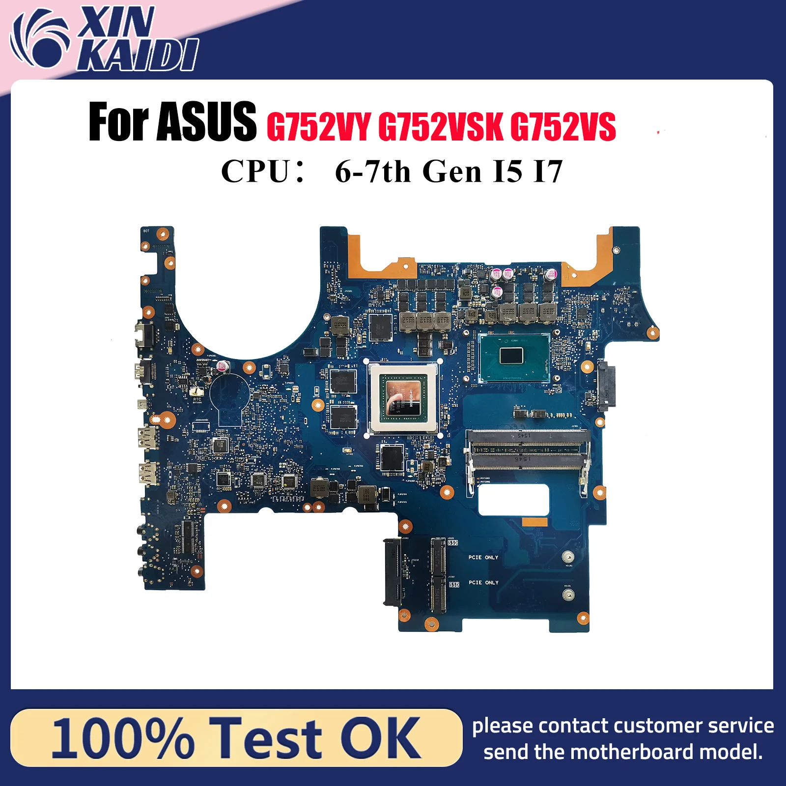 G752VY Laptop Motherboard For ASUS ROG GL752VL GL752VW G752VS G752VSK G752V Notebook Mainboard With I5 I7 CPU 100% tests OK stk
G752VY Laptop Motherboard For ASUS ROG GL752VL GL752VW G752VS G752VSK G752V Notebook Mainboard With I5 I7 CPU 100% tests OK stk