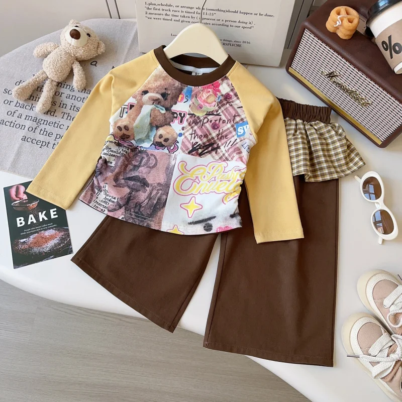Girls' Korean Style Outfit Spring and Autumn New Fashionable Long Sleeve Top and Pants for Baby Girls2025Two-Piece Set
Girls' Korean Style Outfit Spring and Autumn New Fashionable Long Sleeve Top and Pants for Baby Girls2025Two-Piece Set