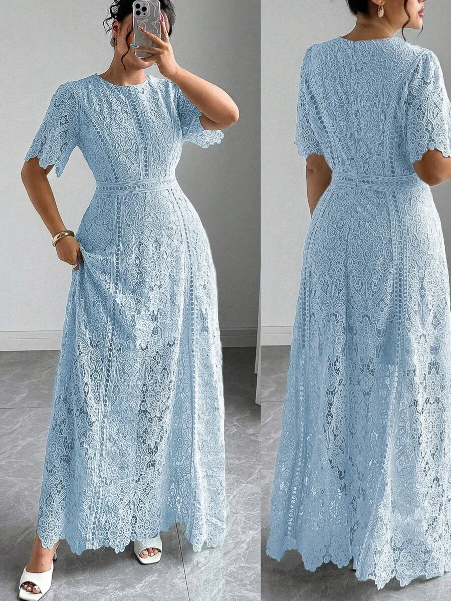 Elegant Lace Long Dress For Women Plus Size Formal Wedding Party Summer
Elegant Lace Long Dress For Women Plus Size Formal Wedding Party Summer