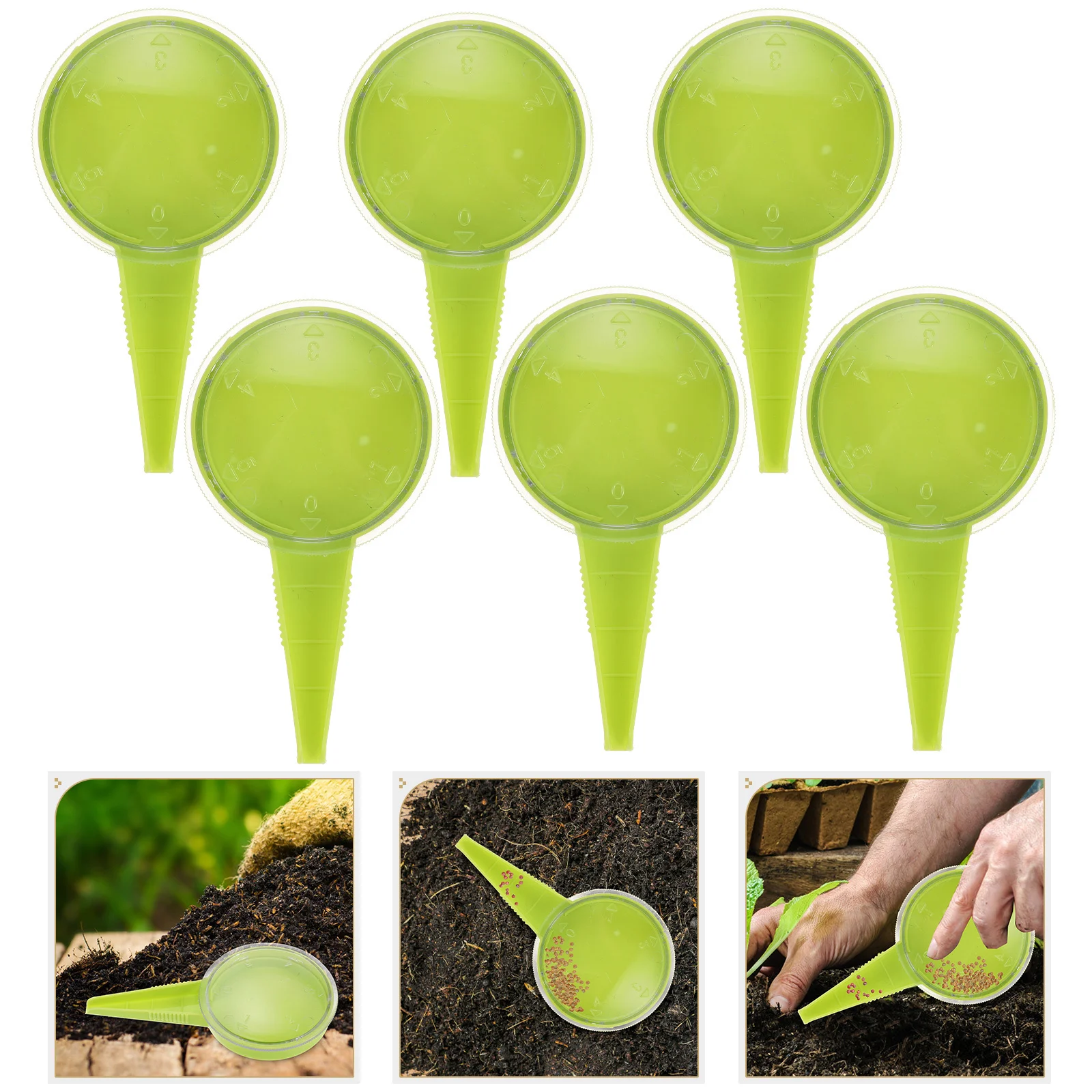 6Pcs Dispenser Gardening Tool Set Small Light Plastic Seeder Hand Planter for Planting Seeds Easy to Use Garden Supply
6Pcs Dispenser Gardening Tool Set Small Light Plastic Seeder Hand Planter for Planting Seeds Easy to Use Garden Supply