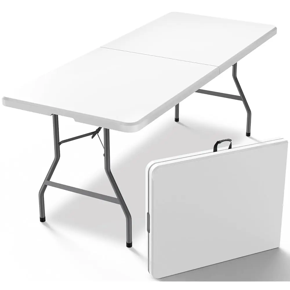 6Ft(30""X72"") Folding Table, Indoor Outdoor Heavy Duty Table With Carrying Handle,Portable Plastic Fold Up Table For
6Ft(30""X72"") Folding Table, Indoor Outdoor Heavy Duty Table With Carrying Handle,Portable Plastic Fold Up Table For