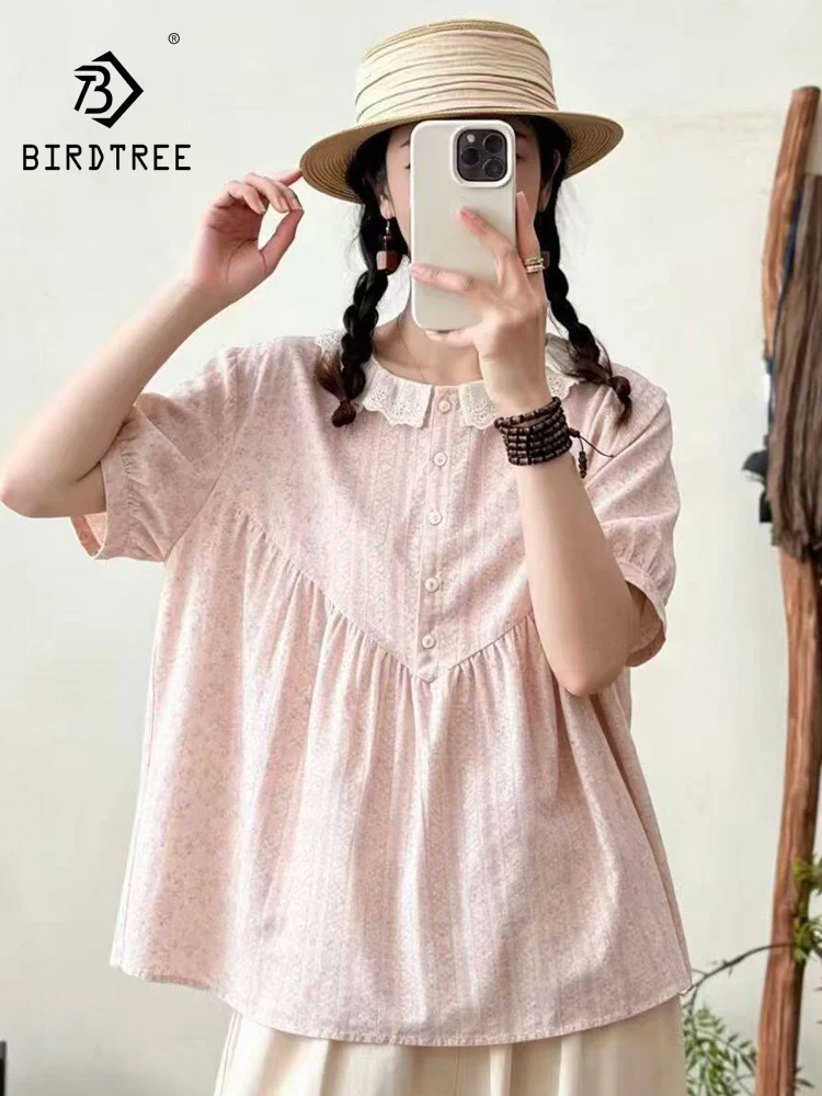New 2026 Summer Women Cotton Short Sleeve Shirt, Ruffled Floral Print, Mori Girl Preppy Style Casual Loose Doll Blouse T67176CC
New 2026 Summer Women Cotton Short Sleeve Shirt, Ruffled Floral Print, Mori Girl Preppy Style Casual Loose Doll Blouse T67176CC