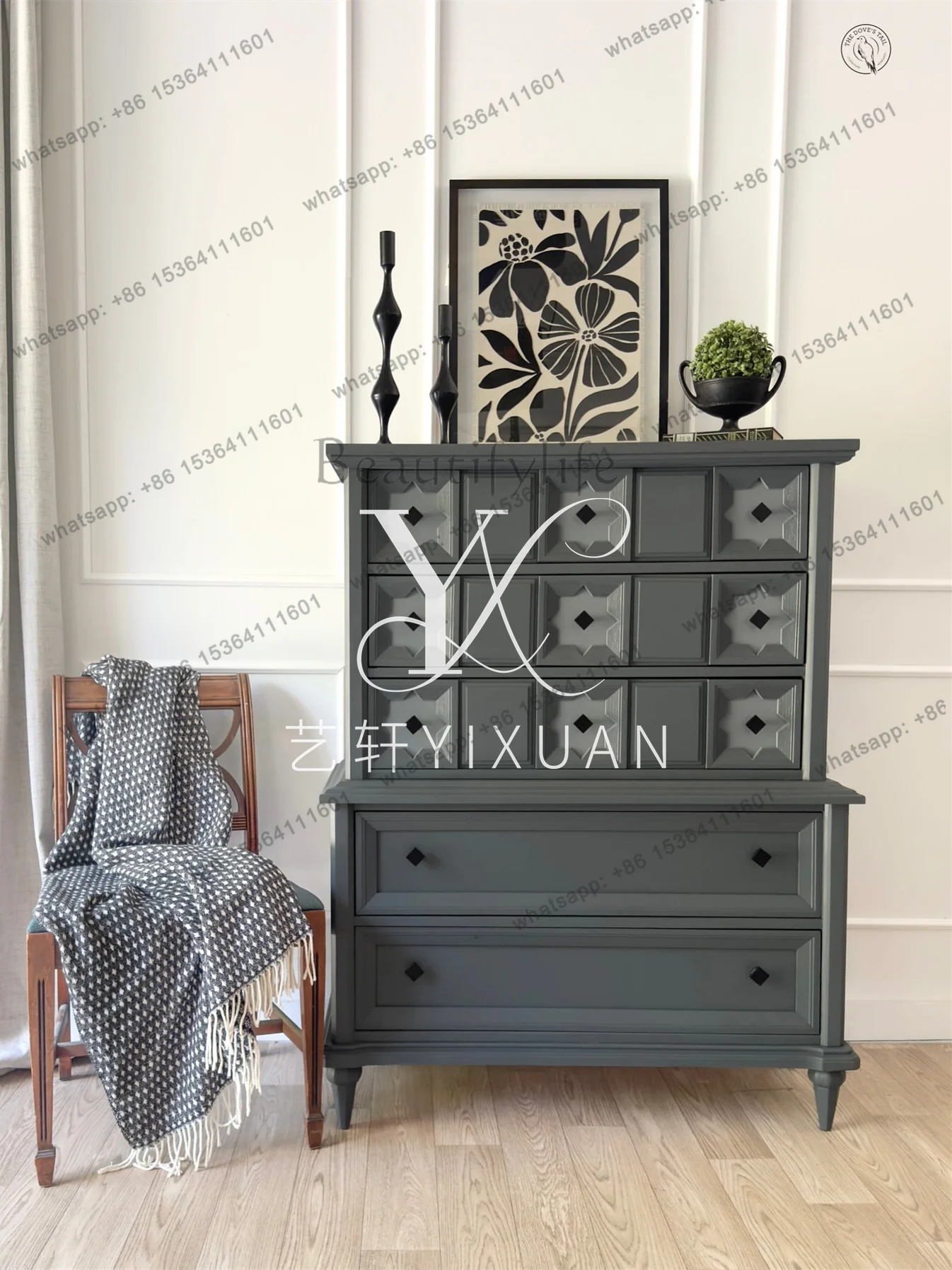 XX French solid wood living room entrance cabinet American retro living room storage cabinet
XX French solid wood living room entrance cabinet American retro living room storage cabinet