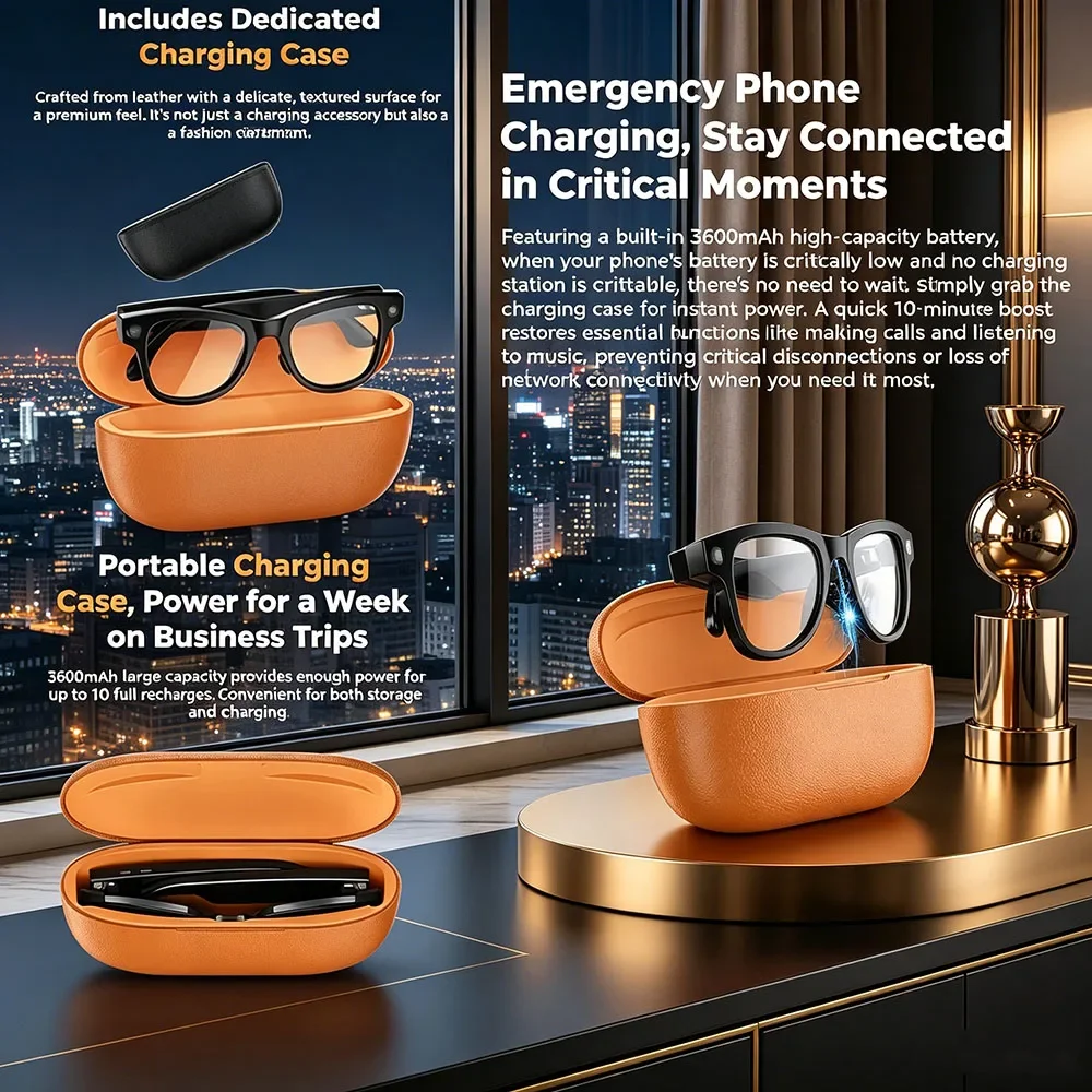 Trendy Men 800W Camera AI Smart Glasses Upgraded Color Changing Smart Sunglasses Video Recording Smart Translation
Trendy Men 800W Camera AI Smart Glasses Upgraded Color Changing Smart Sunglasses Video Recording Smart Translation