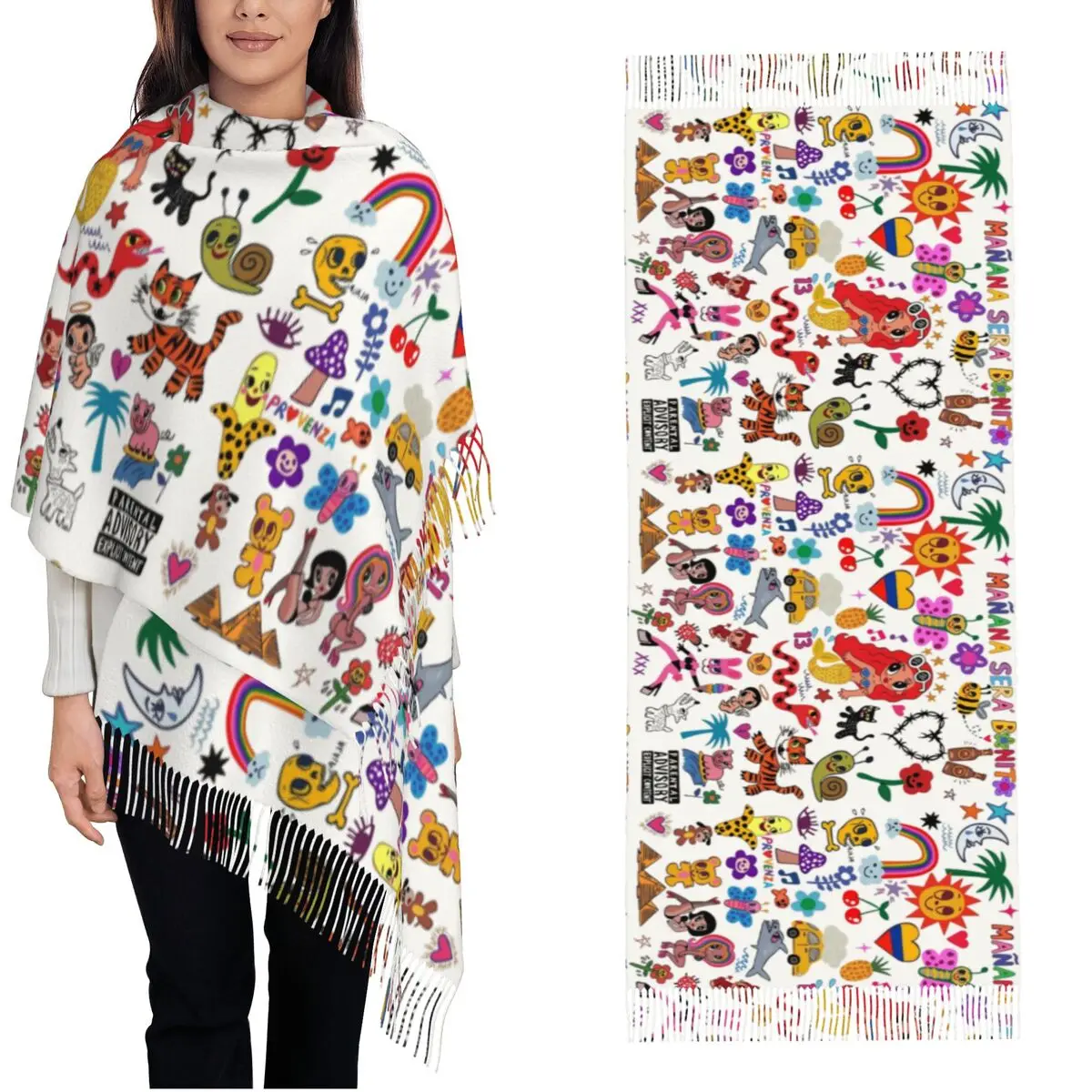 Women's Scarf with Tassel Manana Sera Bonito Karol G Long Winter Fall Shawl and Wrap Daily Wear Pashmina Scarves
Women's Scarf with Tassel Manana Sera Bonito Karol G Long Winter Fall Shawl and Wrap Daily Wear Pashmina Scarves