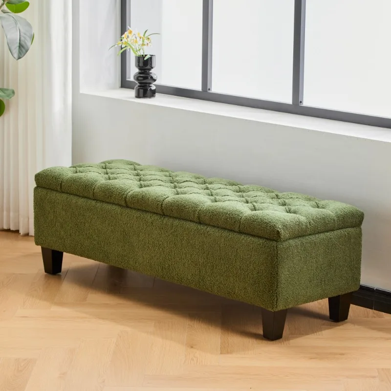Olive Green Tufted Faux Fur Storage Ottoman Bench Upholstered Footstool with Wooden Legs for Living Room Bedroom Entryway Decor
Olive Green Tufted Faux Fur Storage Ottoman Bench Upholstered Footstool with Wooden Legs for Living Room Bedroom Entryway Decor