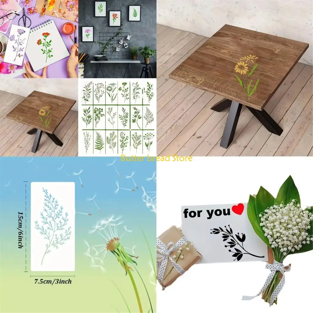 W89C Painting Stencils Set 18 Wild Grass Patterns Templates For Artists Students
W89C Painting Stencils Set 18 Wild Grass Patterns Templates For Artists Students