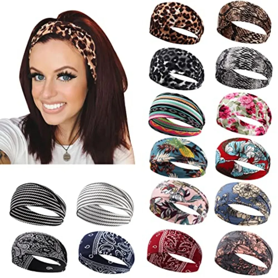 Yoga Running Leopard Headbands for Women Elastic Non-Slip Headbands Sports Workout Hair Bands 16 Pack
Yoga Running Leopard Headbands for Women Elastic Non-Slip Headbands Sports Workout Hair Bands 16 Pack