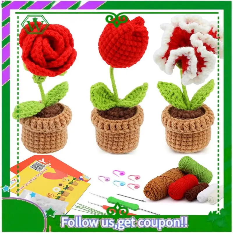 A18P-DIY Crochet Kit Safflower Lants Crochet Kit With Knitting Yarn Needles Plush Easy(3-In-1 Set)
A18P-DIY Crochet Kit Safflower Lants Crochet Kit With Knitting Yarn Needles Plush Easy(3-In-1 Set)
