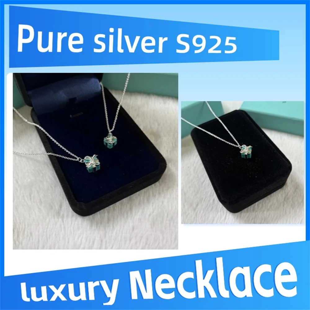 Pure 925 Sterling Silver Blue Box charm in with enamel finish necklace Creative personality ladies charm luxury fashion trend
Pure 925 Sterling Silver Blue Box charm in with enamel finish necklace Creative personality ladies charm luxury fashion trend