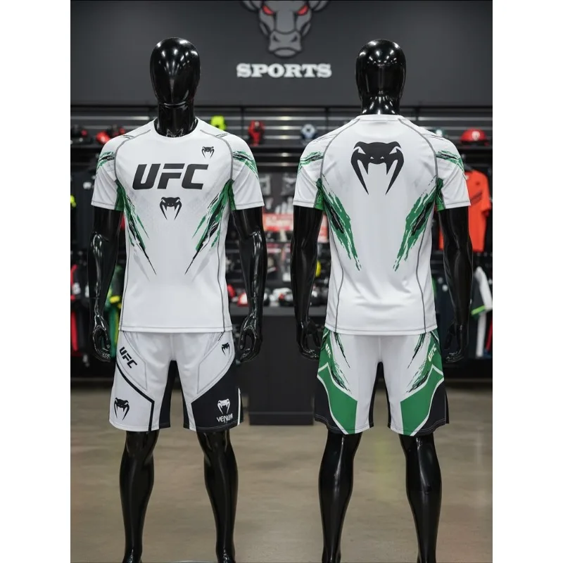 Trendy UFC Unrivaled by Fighting Night Sports Set Men And Women MMA Boxing Training Set Octagonal Cage Jujutsu T-shirt Shorts
Trendy UFC Unrivaled by Fighting Night Sports Set Men And Women MMA Boxing Training Set Octagonal Cage Jujutsu T-shirt Shorts