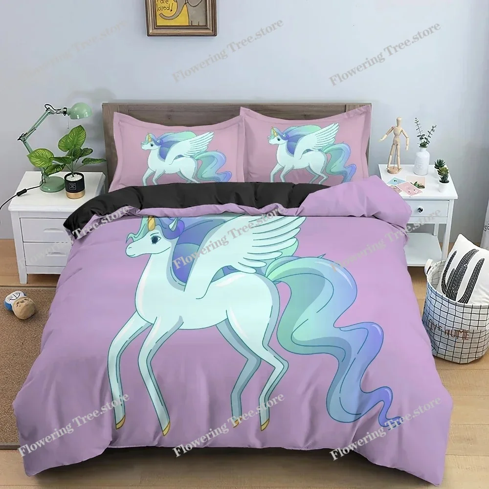 3D Cartoon Unicorn Duvet Cover Set For Kid's Bedroom King Twin Bedding Set Luxury Cozy QuiltComforter Covers Home Decor
3D Cartoon Unicorn Duvet Cover Set For Kid's Bedroom King Twin Bedding Set Luxury Cozy QuiltComforter Covers Home Decor