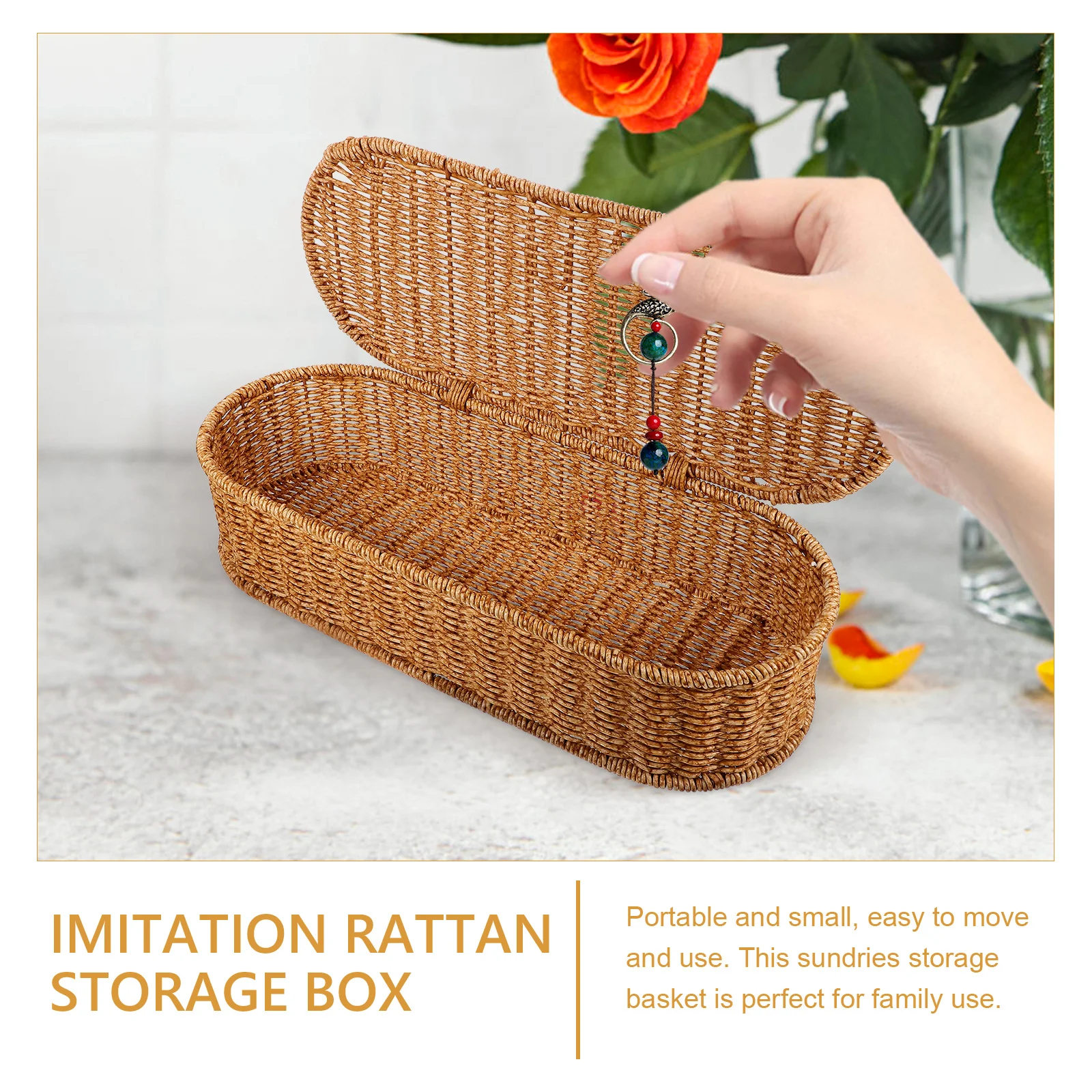 Rattan Storage Box Large Size Vintage Woven Basket Desktop Organizer Home Decor Sundries Holder Portable Easy Use
Rattan Storage Box Large Size Vintage Woven Basket Desktop Organizer Home Decor Sundries Holder Portable Easy Use