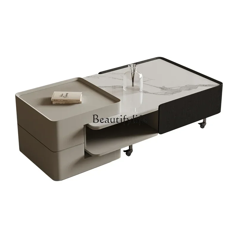 55Retractable rectangular coffee table movable creative storage rock slab coffee table
55Retractable rectangular coffee table movable creative storage rock slab coffee table