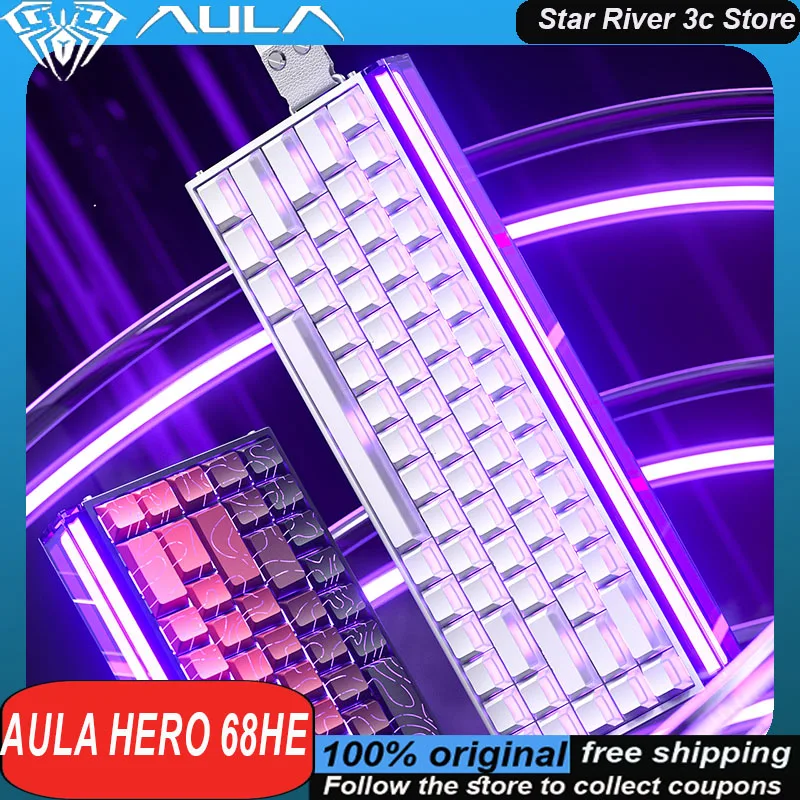 AULA HERO 68HE Mechanical Keyboard Esports Magnetic Axis Hifi Sound 0.01mm Rt Accuracy 8k Low Latency Customized Gaming Keyboard
AULA HERO 68HE Mechanical Keyboard Esports Magnetic Axis Hifi Sound 0.01mm Rt Accuracy 8k Low Latency Customized Gaming Keyboard
