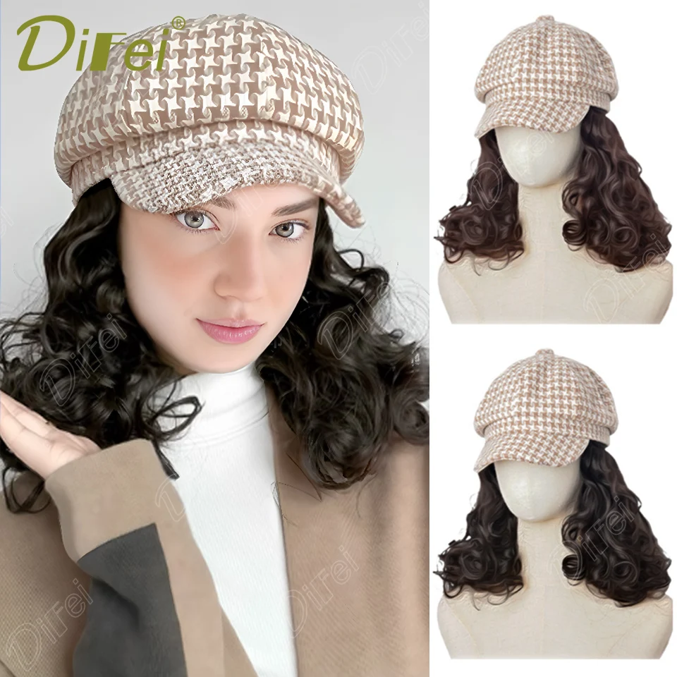 DIFEI Hat Wig Интегрированный синтетический парик Женская зимняя модная клетчатая шляпа с короткими вьющимися волосами для сохранения тепла Парик для мамы
DIFEI Hat Wig Интегрированный синтетический парик Женская зимняя модная клетчатая шляпа с короткими вьющимися волосами для сохранения тепла Парик для мамы