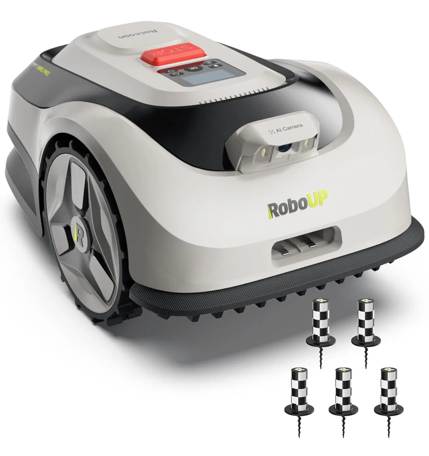 Raccoon 2 SE Robot Mower with Ground Stake, Auto Mapping Robotic Lawnmower for 0.15 Acre with APP Control, Vision, Custom
Raccoon 2 SE Robot Mower with Ground Stake, Auto Mapping Robotic Lawnmower for 0.15 Acre with APP Control, Vision, Custom