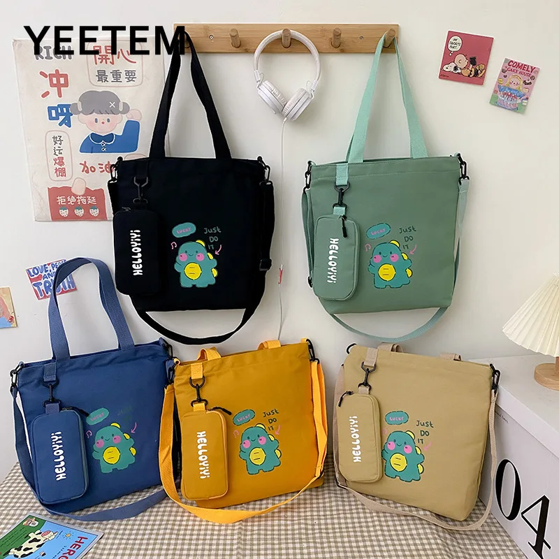Cartoon Printed Canvas Shoulder Bag Dinosaur School Single Shoulder Crossbody Handbags Cartoon Student Bags with Pocket
Cartoon Printed Canvas Shoulder Bag Dinosaur School Single Shoulder Crossbody Handbags Cartoon Student Bags with Pocket